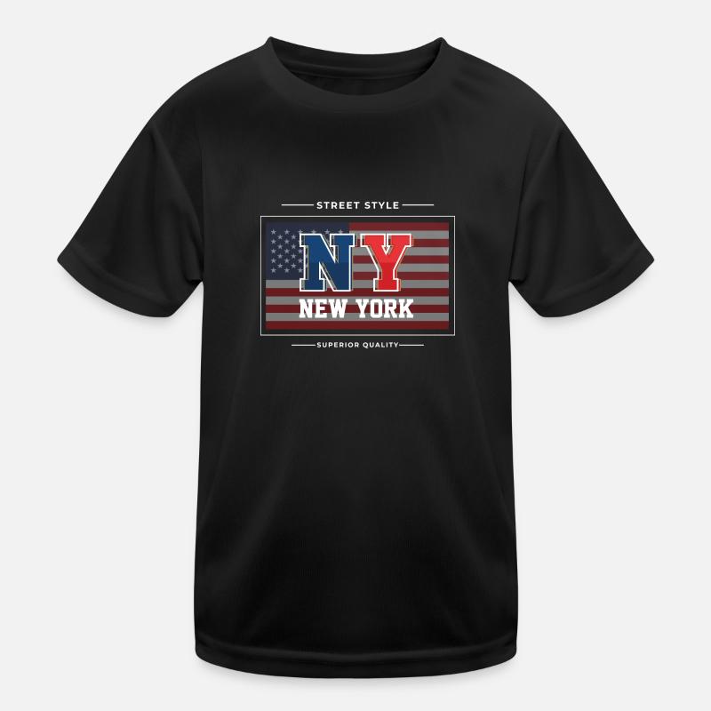 New York Kinder Funktions-T-Shirt