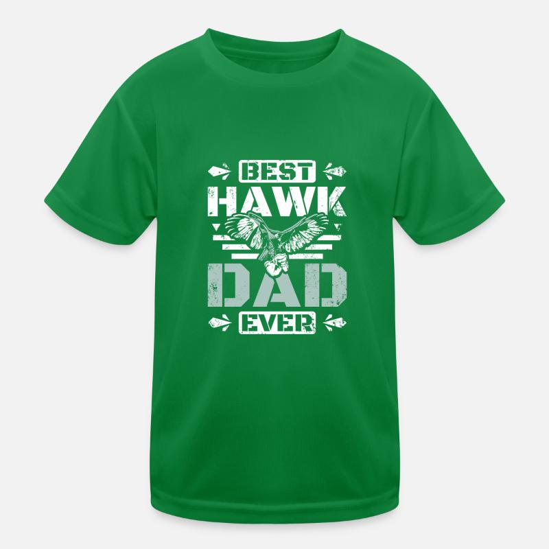 Fathers day Falconer best hawk dad ever Kinder Funktions-T-Shirt
