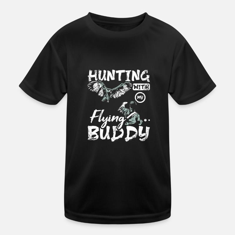 Chasser avec mon compagnon de vol Falconer T-shirt sport Enfant