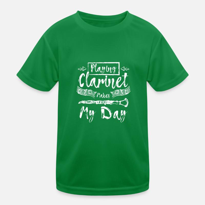Playing clarinet makes my day Kinder Funktions-T-Shirt