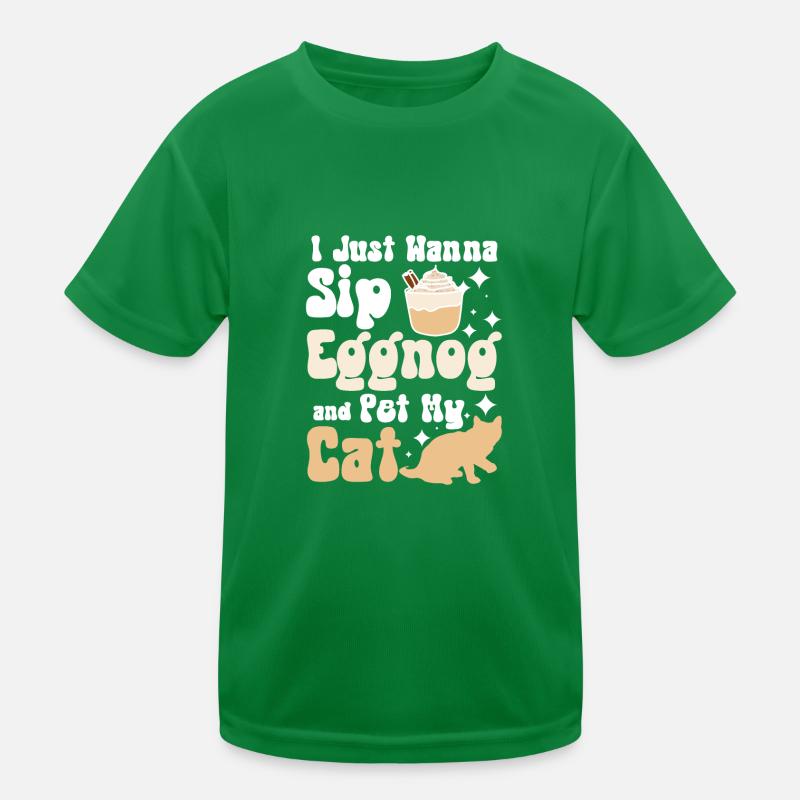 Je veux juste siroter du lait de poule et caresser mon chat T-shirt sport Enfant