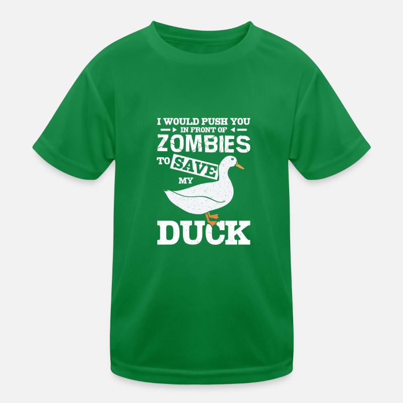 Je te pousse devant les zombies pour sauver mon canard T-shirt sport Enfant