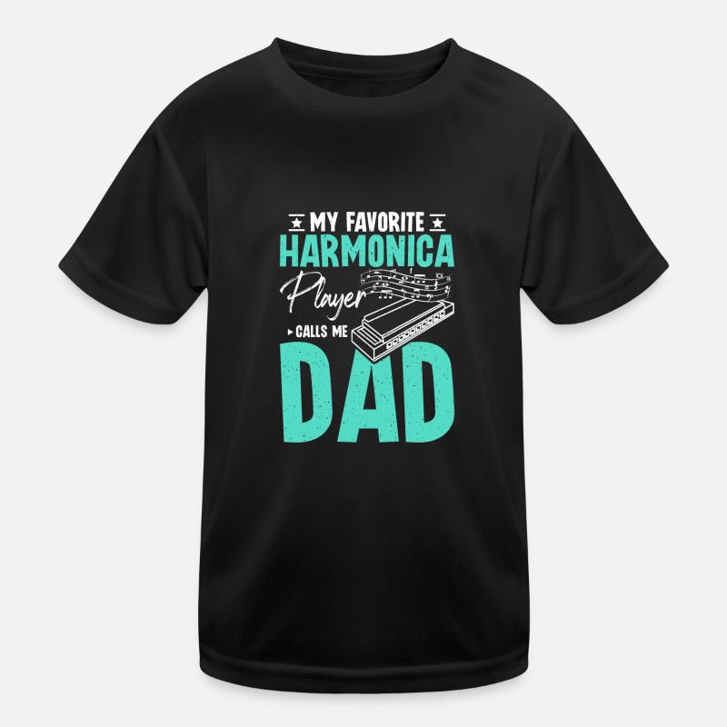 Mon harmoniciste préféré m’appelle papa T-shirt sport Enfant
