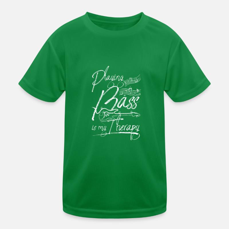 Playing bass is my therapy Kinder Funktions-T-Shirt