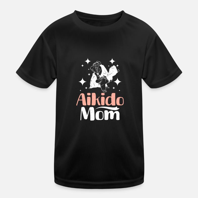 Mother's day Mama Aikido Mom Kinder Funktions-T-Shirt