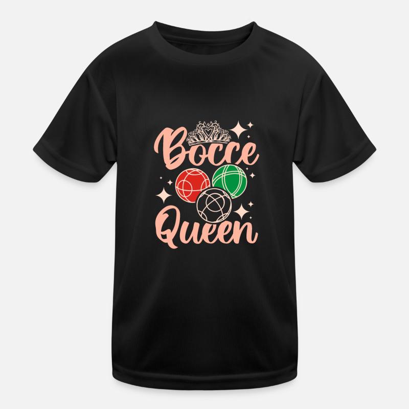 Backyard Game Sports Player Bocce Ball Queen Kinder Funktions-T-Shirt