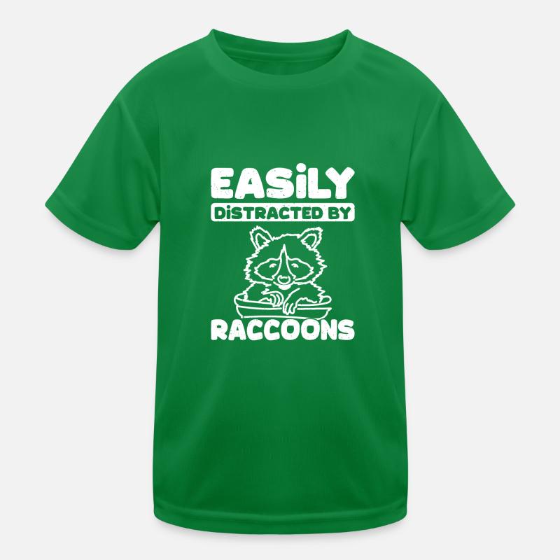 Easily distracted by raccoons Kids Functional T-Shirt
