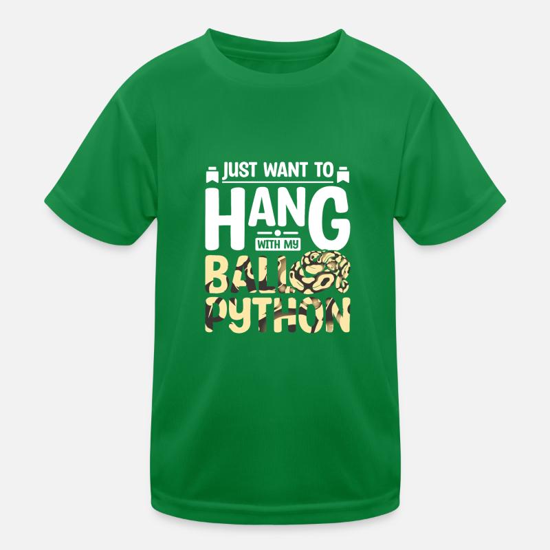 Je veux juste passer du temps avec mon python royal T-shirt sport Enfant