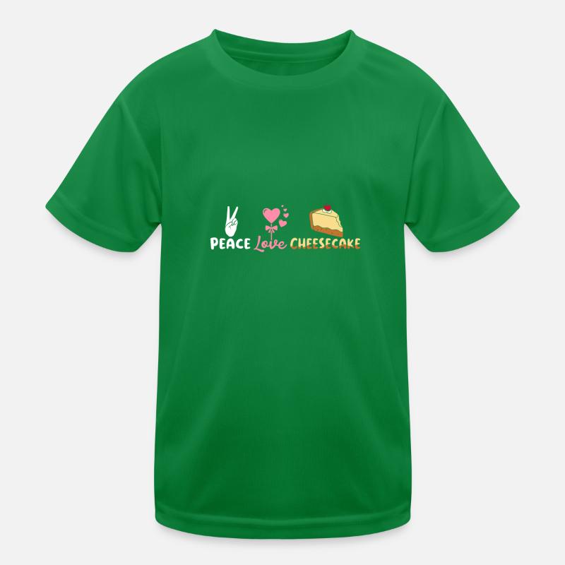 Gâteau au fromage Peace Love T-shirt sport Enfant