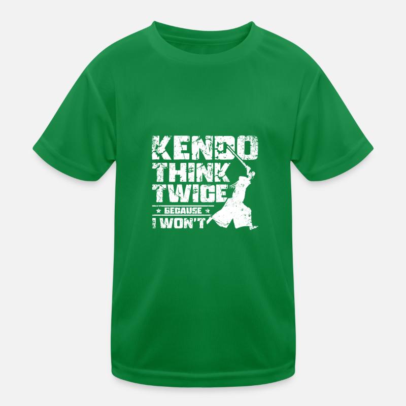 Kendo think twice because I won't Kids Functional T-Shirt