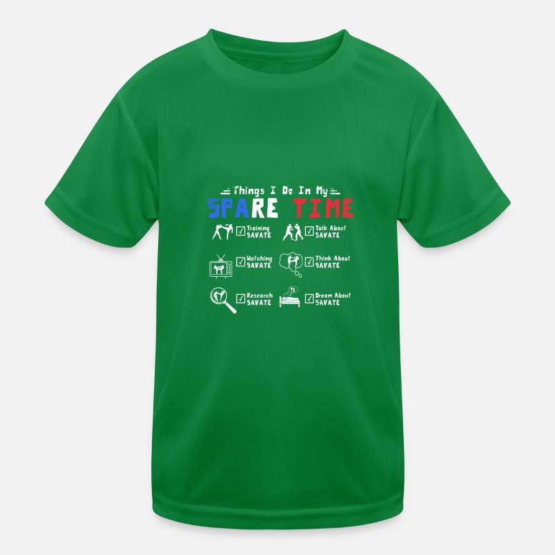 Ce que je fais pendant mon temps libre en m’entraînant Savate T-shirt sport Enfant