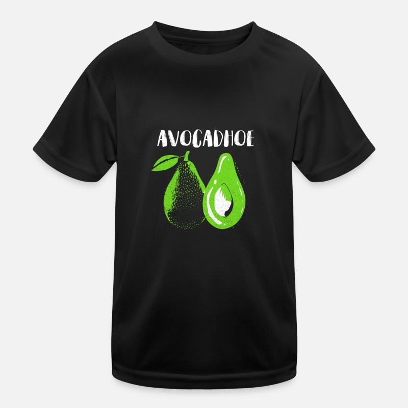 Avocado - Kinder Funktions-T-Shirt - Schwarz