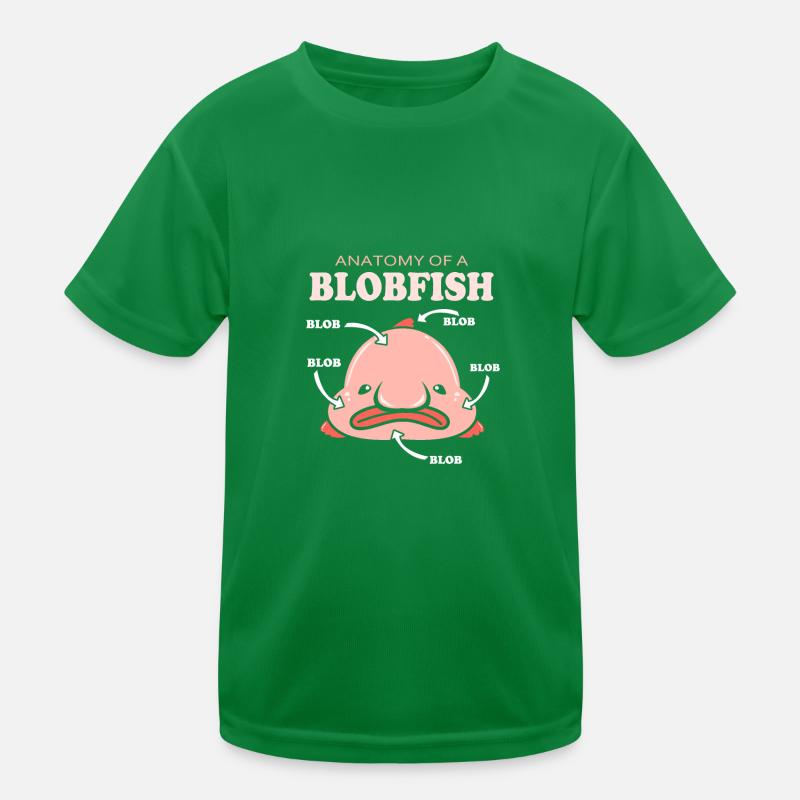 Blobfisch Tiefsee Grumpy Introvertiert Geschenk Kinder Funktions-T-Shirt