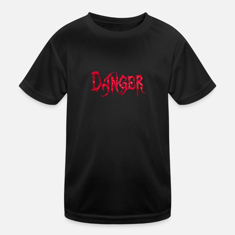 Danger rote Polygone Kinder Funktions-T-Shirt