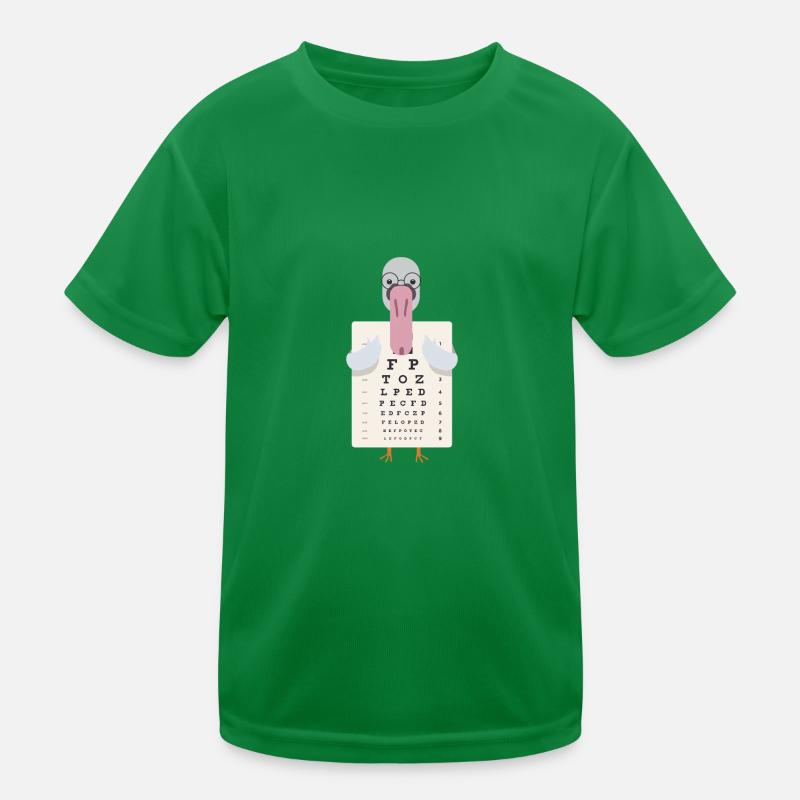 Swan with eye chart eye test Kids Functional T-Shirt