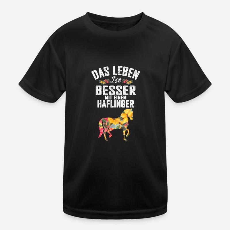 Haflinger Pferd Pferdeliebhaber Reiterin Geschenk Kinder Funktions-T-Shirt