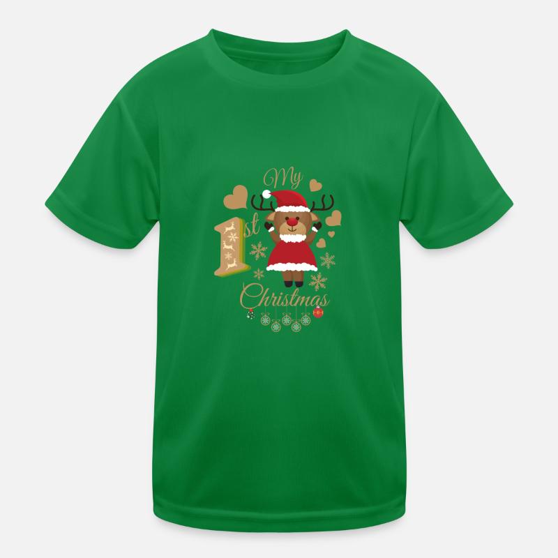 Baby's erste Weihnachten Kinder Funktions-T-Shirt