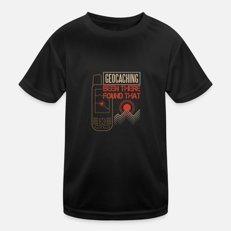 Geocaching Geocacher Cache Geocache - Kids Functional T-Shirt - black