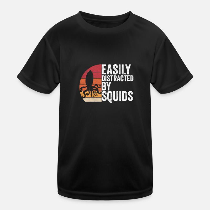 Squid Giant squid Seafood Kids Functional T-Shirt