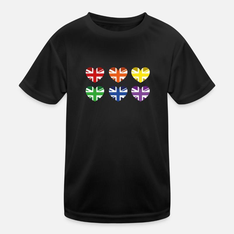 UK RAINBOW FLAG Kids Functional T-Shirt