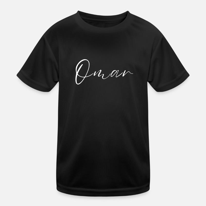 Omar Name mit O Jungenname Geburt Baby Shower Boy Kinder Funktions-T-Shirt