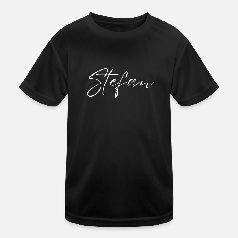 Stefan Nom avec S Nom du garçon Naissance Baby Shower Bo T-shirt sport Enfant