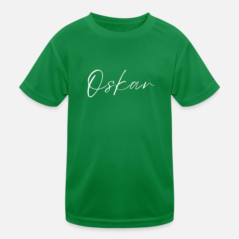Nom d’Oskar avec nom de O garçon naissance Baby Shower garçon T-shirt sport Enfant