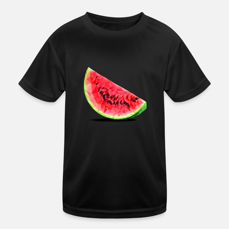 Pastèque "style" - T-shirt sport Enfant - noir