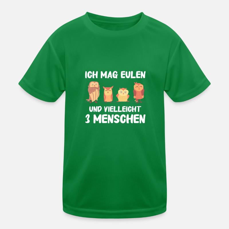 Nachteule Eule Eulen Vogel Kinder Funktions-T-Shirt