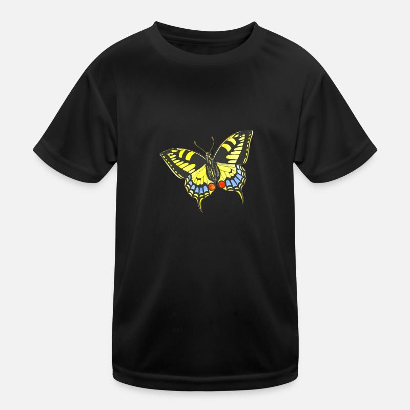 butterfly - Kids Functional T-Shirt - black