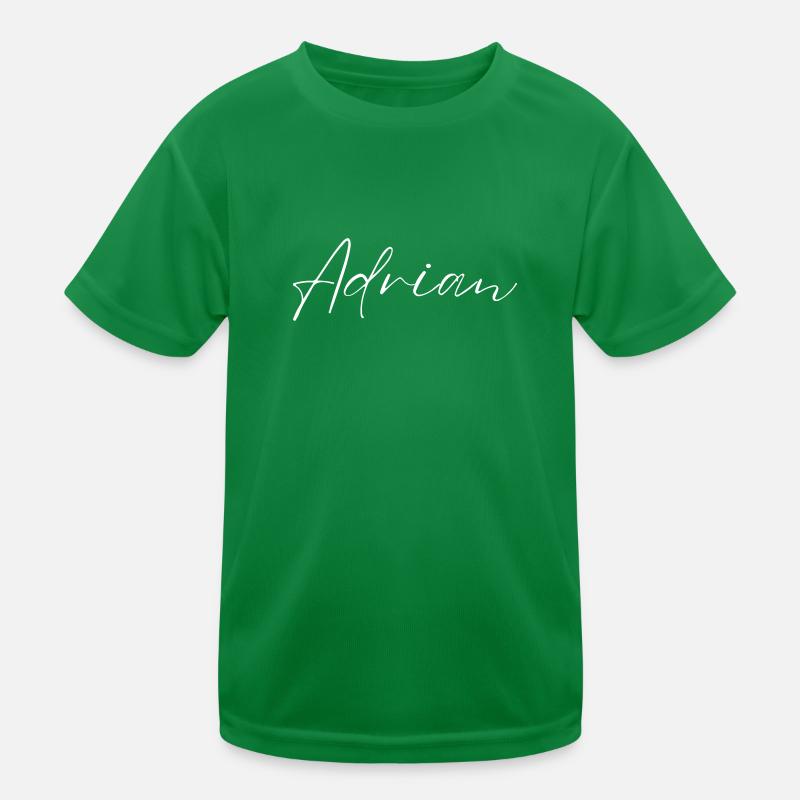 Adrian Nom avec un prénom de garçon Garçon Naissance Bébé T-shirt sport Enfant