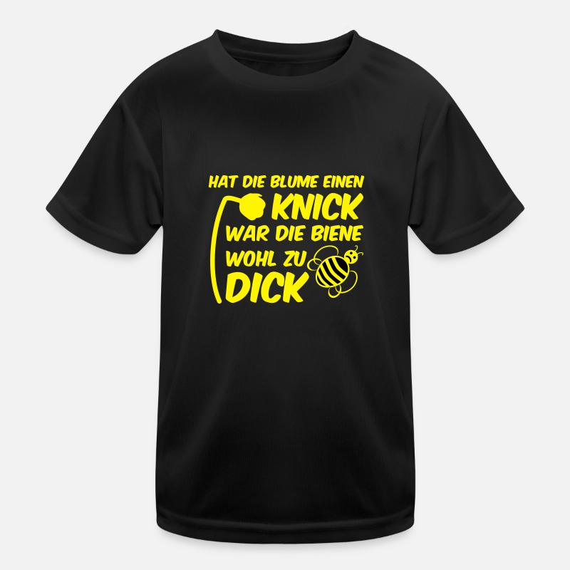 Biene zu dick Blume Knick Blüte Kinder Funktions-T-Shirt