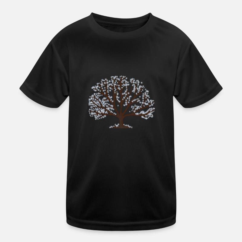 Baum im Winter Kinder Funktions-T-Shirt