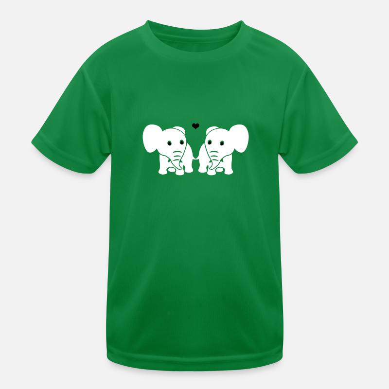 Verliebte Elefanten Kinder Funktions-T-Shirt