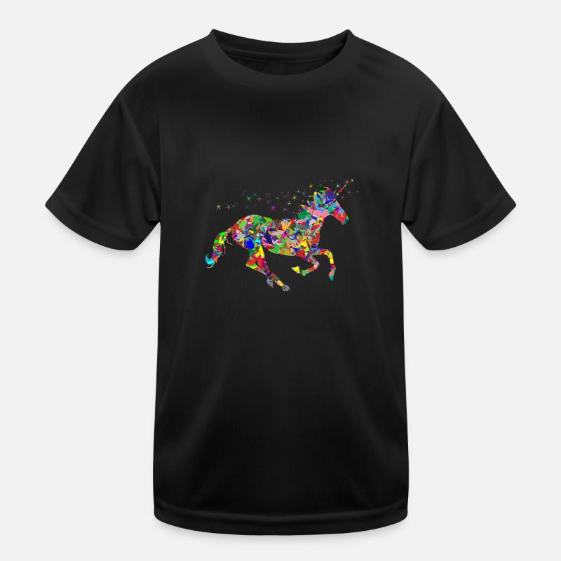 couleur arc-en-Unicorn T-shirt sport Enfant