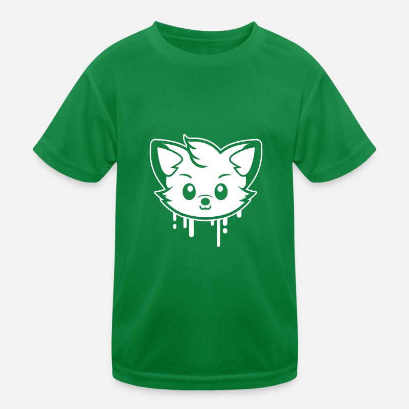 Fuchs Kopf Comic Niedlich Kinder Funktions-T-Shirt