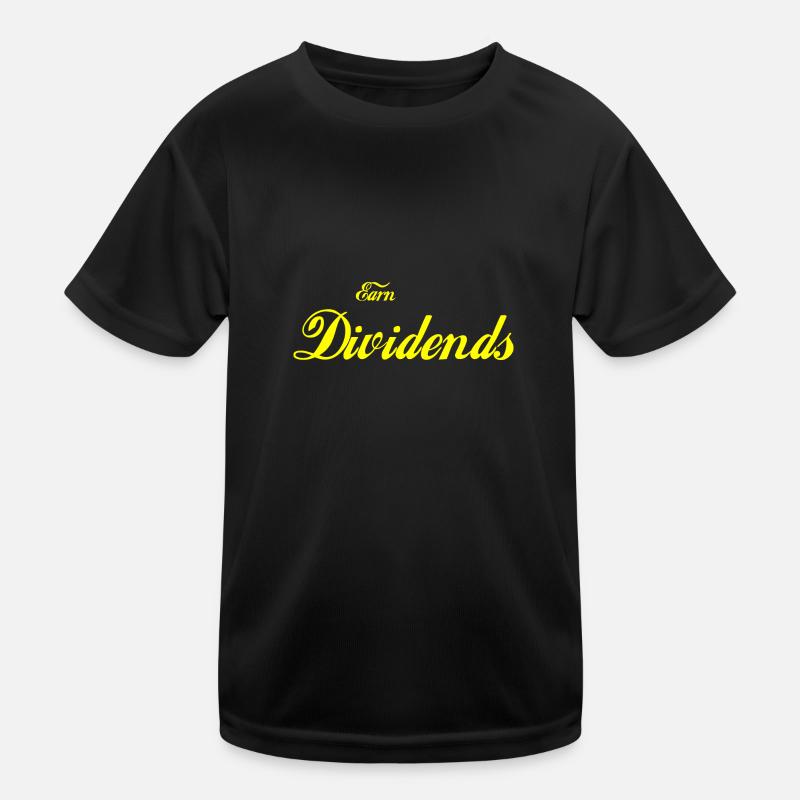 Earn Dividends (Dividenden) gelb Kinder Funktions-T-Shirt