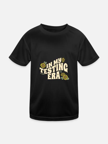 Journée de test à l’ère des tests Enseignement des enseignants - T-shirt sport Enfant - noir - Devant