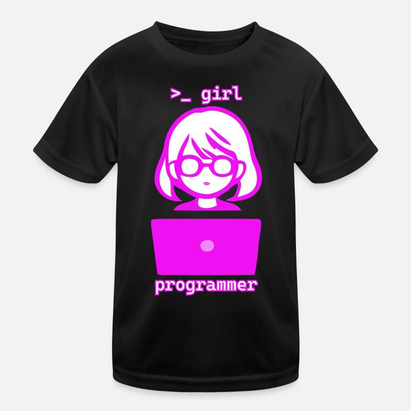 Femme avec programmeuse d’informatique T-shirt sport Enfant