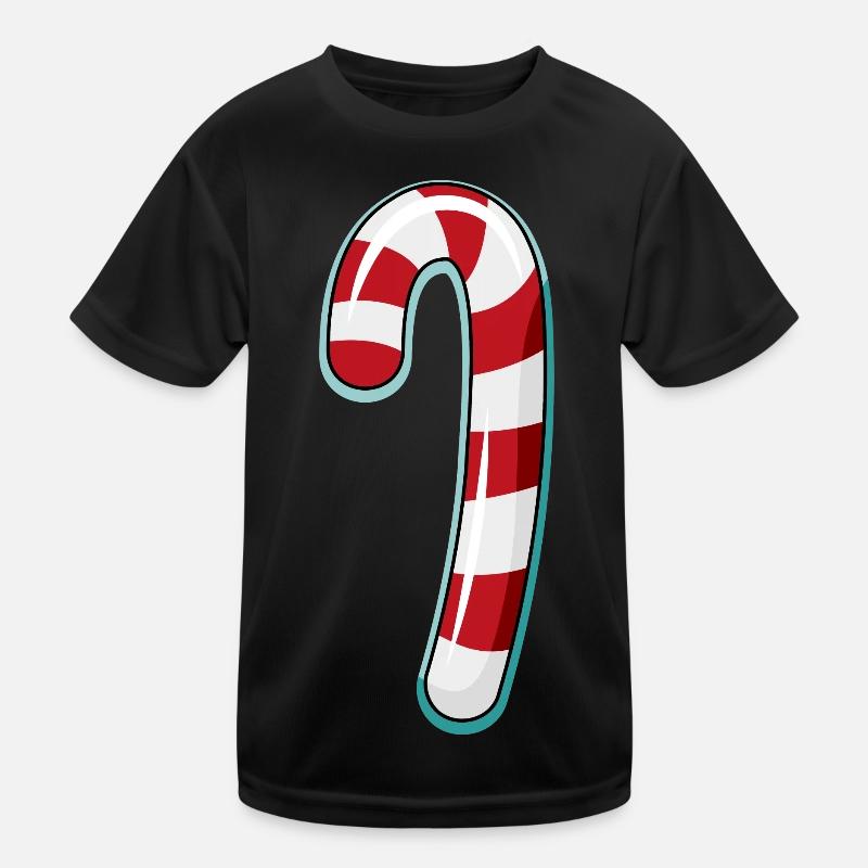 Zuckerstange gestreiftes Design Kinder Funktions-T-Shirt