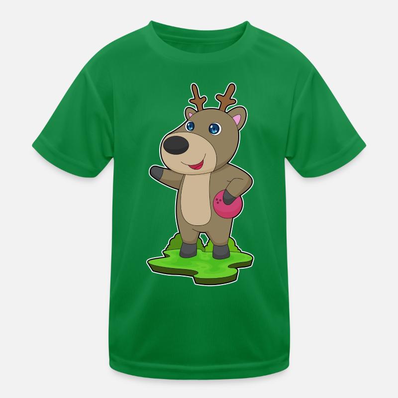Reh Bowling Bowlingkugel Kinder Funktions-T-Shirt