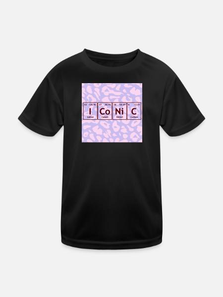 Periodensystem-Icon-Grafikdesign - Kinder Funktions-T-Shirt - Schwarz - Vorne