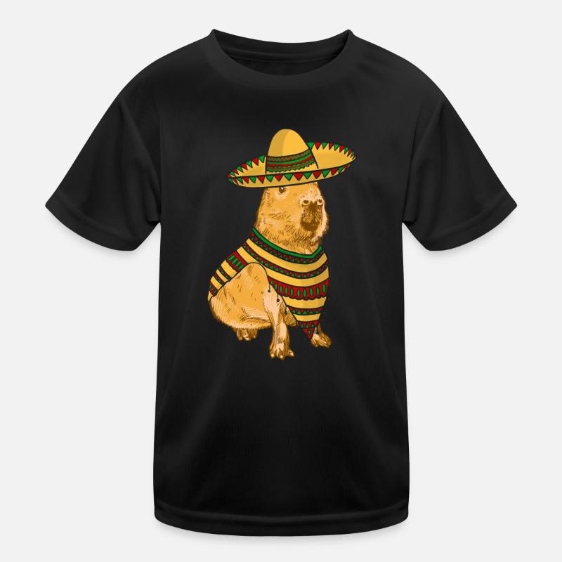 Mexican Capybara Kinder Funktions-T-Shirt
