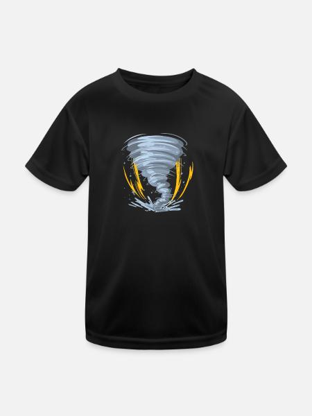 Cyclone Catastrophe naturelle Tornado Ouragan - T-shirt sport Enfant - noir - Devant