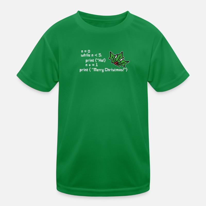 Informatik Quelltext Merry Christmas Weihnachten Kinder Funktions-T-Shirt