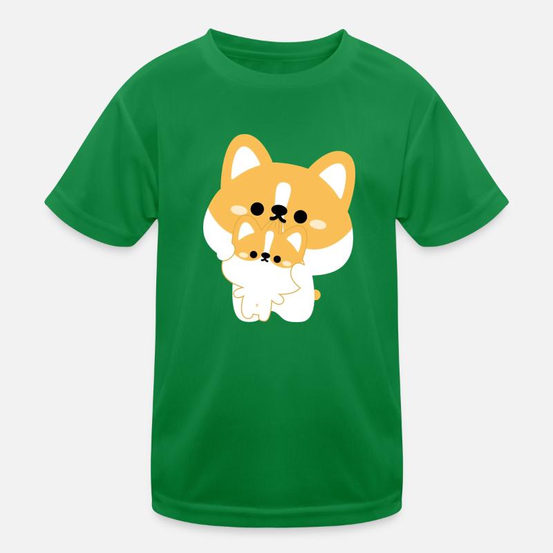 Corgi-Paar Kinder Funktions-T-Shirt