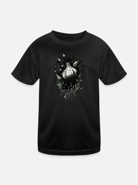 Garlic - Kids Functional T-Shirt - black - Front