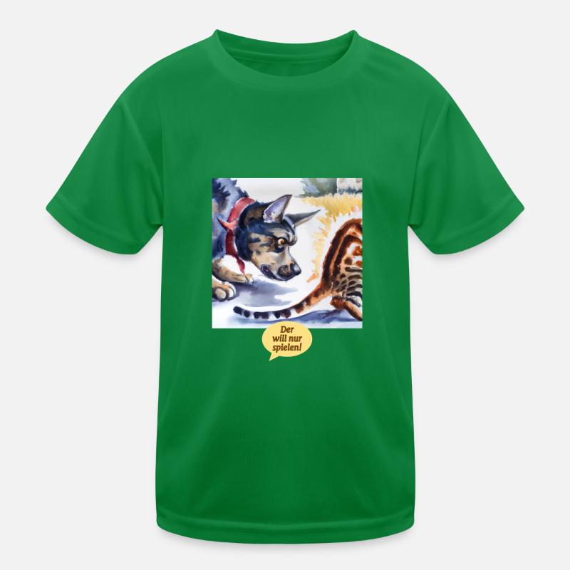 Der will nur spielen Kinder Funktions-T-Shirt