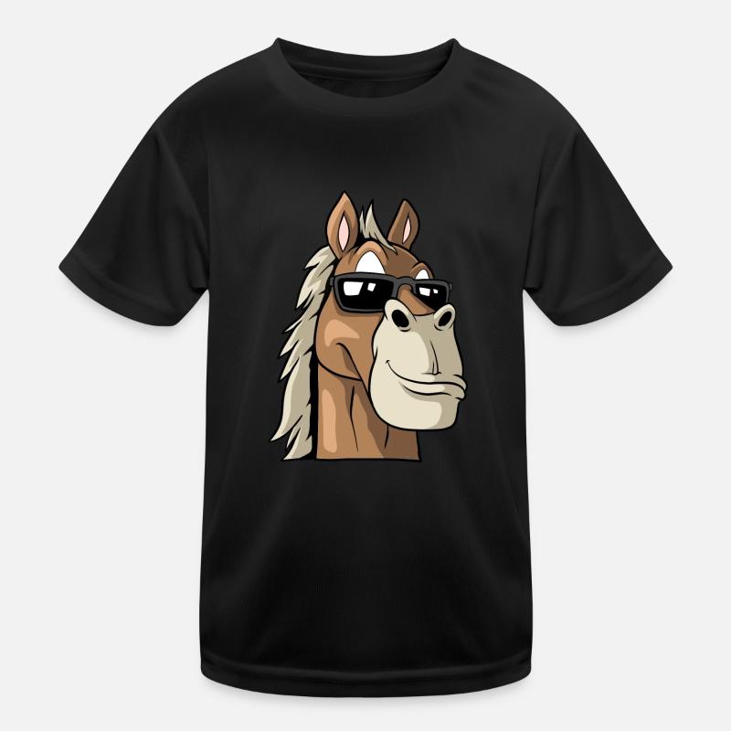 Cheval cool avec des lunettes de soleil T-shirt sport Enfant