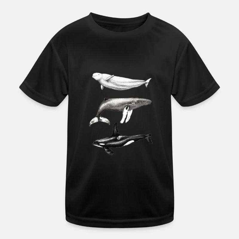 Beluga-Delphin, Buckelwal und Buckelwal Kinder Funktions-T-Shirt